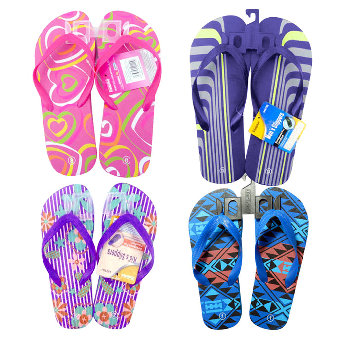 144pc Boys / Girls / Mens / Ladies Flip Flops Display