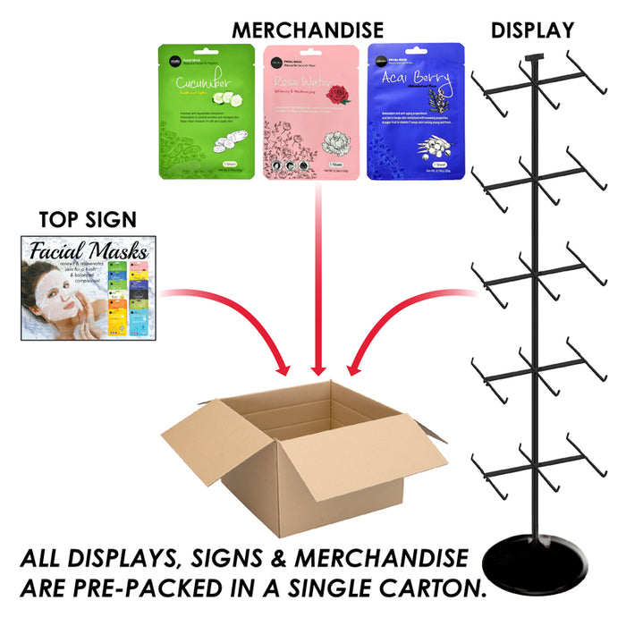 288 pc Facial Mask Display