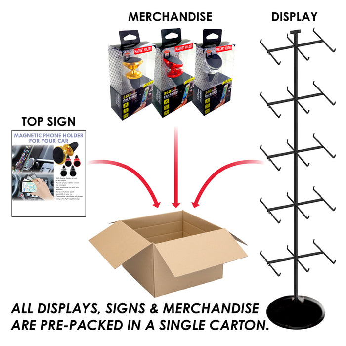 Magnetic Car Phone Holder with display