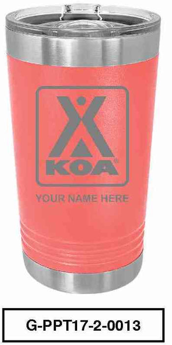 KOA POLAR CAMEL 16oz VACUUM INSULATED TUMBLER WITH CLEAR LID - G-PPT