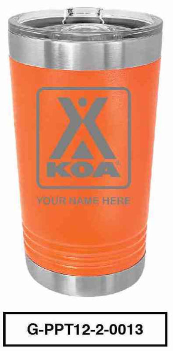 KOA POLAR CAMEL 16oz VACUUM INSULATED TUMBLER WITH CLEAR LID - G-PPT