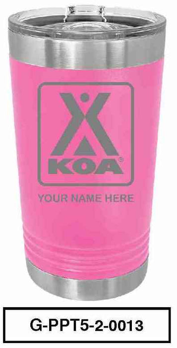 KOA POLAR CAMEL 16oz VACUUM INSULATED TUMBLER WITH CLEAR LID - G-PPT