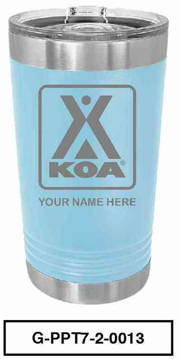 KOA POLAR CAMEL 16oz VACUUM INSULATED TUMBLER WITH CLEAR LID - G-PPT
