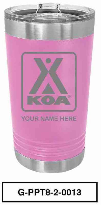 KOA POLAR CAMEL 16oz VACUUM INSULATED TUMBLER WITH CLEAR LID - G-PPT