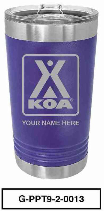 KOA POLAR CAMEL 16oz VACUUM INSULATED TUMBLER WITH CLEAR LID - G-PPT