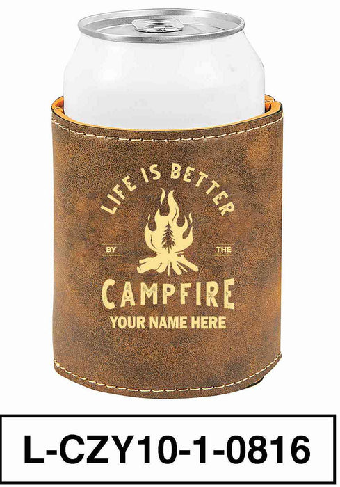 LEATHERETTE CAN COZY - "LIFE IS BETTER"