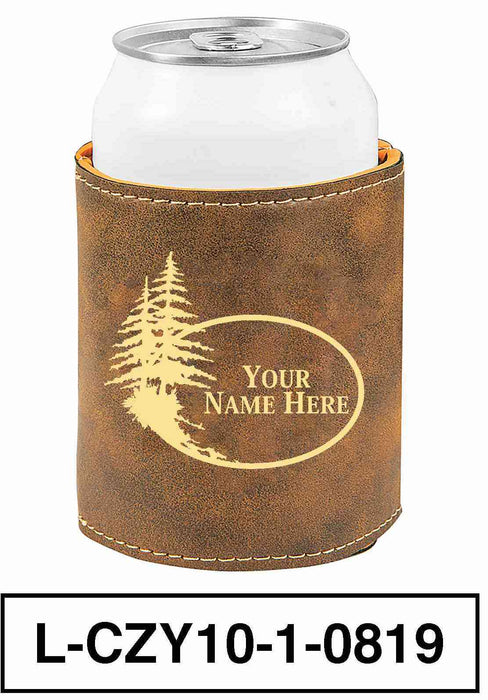 LEATHERETTE CAN COZY - "PINE TREE"