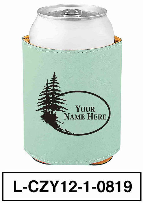 LEATHERETTE CAN COZY - "PINE TREE"