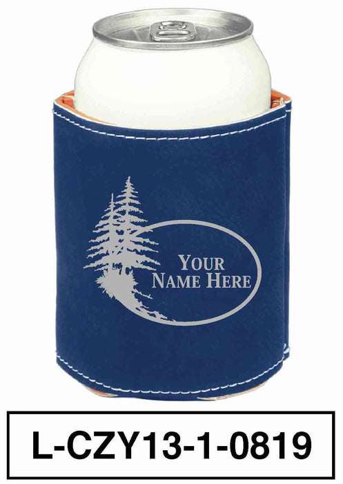 LEATHERETTE CAN COZY - "PINE TREE"