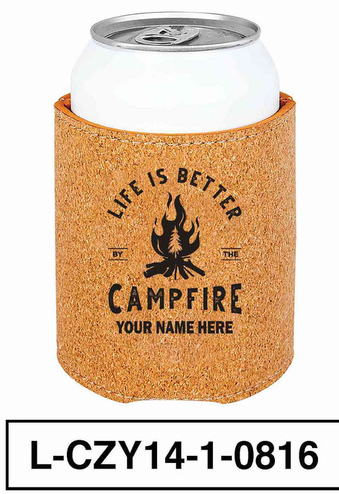 LEATHERETTE CAN COZY - "LIFE IS BETTER"