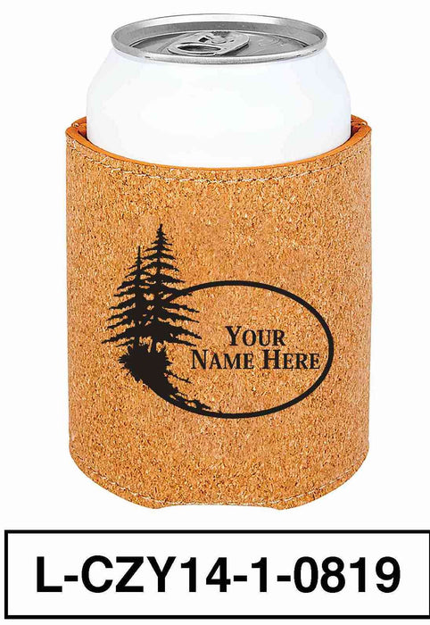 LEATHERETTE CAN COZY - "PINE TREE"