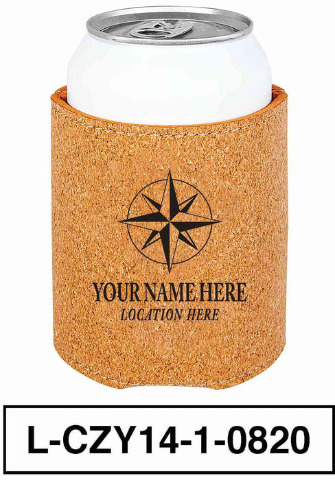 LEATHERETTE CAN COZY - "COMPASS"