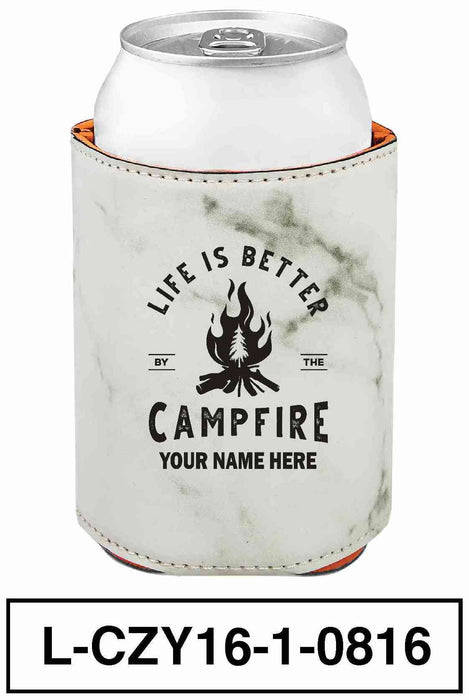 LEATHERETTE CAN COZY - "LIFE IS BETTER"