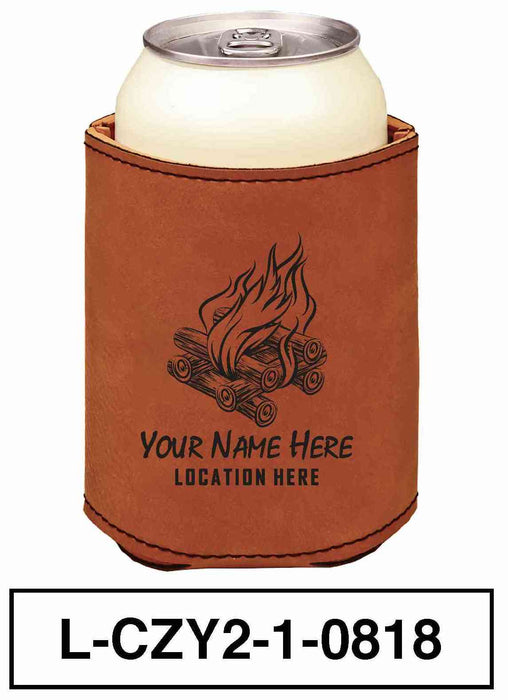 LEATHERETTE CAN COZY - "BONFIRE"