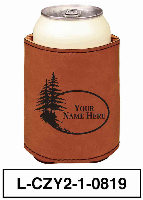 LEATHERETTE CAN COZY - "PINE TREE"
