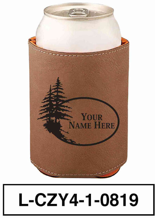 LEATHERETTE CAN COZY - "PINE TREE"