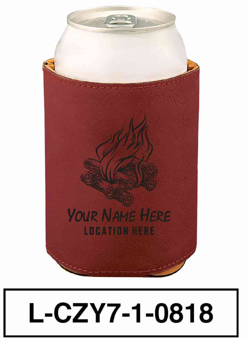 LEATHERETTE CAN COZY - "BONFIRE"