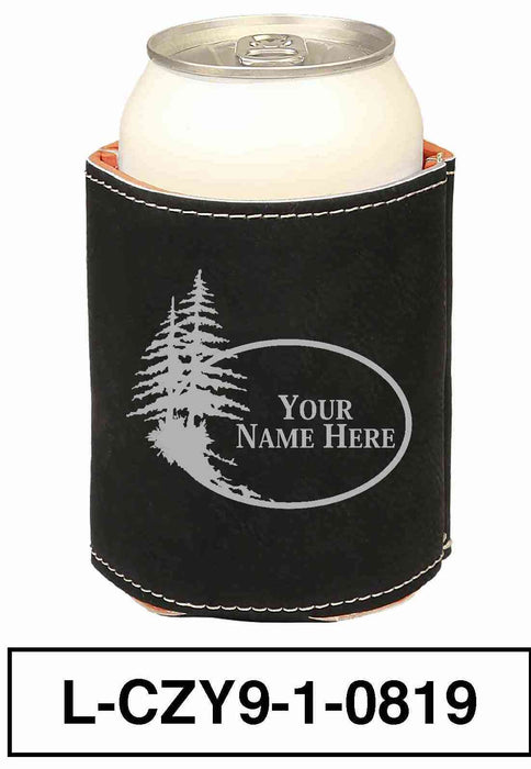 LEATHERETTE CAN COZY - "PINE TREE"