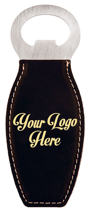 Custom Logo Leatherette Bottle Opener Magnet