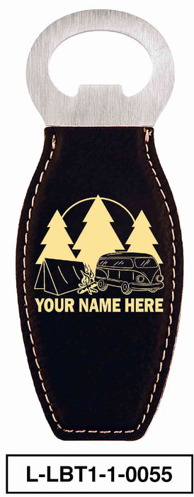 LEATHERETTE BOTTLE OPENER MAGNET - "VW BUS"