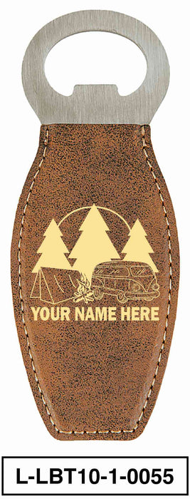 LEATHERETTE BOTTLE OPENER MAGNET - "VW BUS"