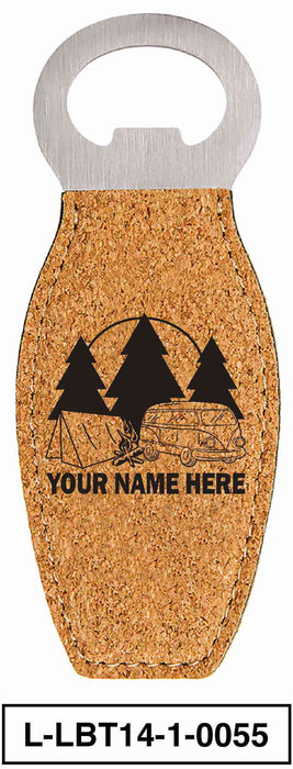 LEATHERETTE BOTTLE OPENER MAGNET - "VW BUS"