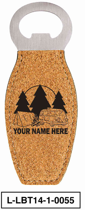 LEATHERETTE BOTTLE OPENER MAGNET - "VW BUS"