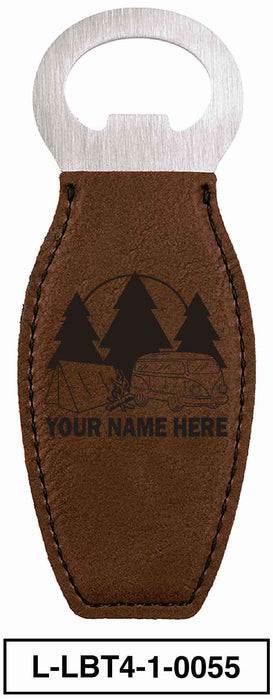 LEATHERETTE BOTTLE OPENER MAGNET - "VW BUS"