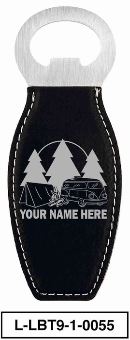LEATHERETTE BOTTLE OPENER MAGNET - "VW BUS"