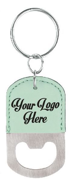 Custom Logo Leatherette Bottle Opener Keychain