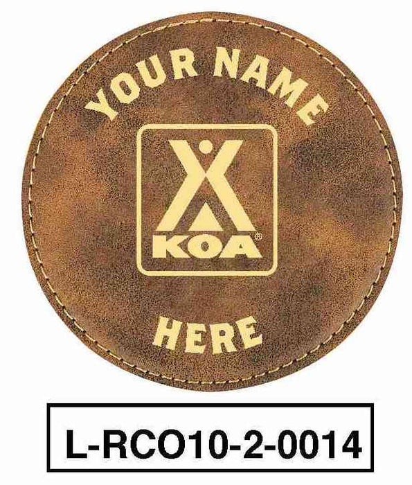 KOA LEATHERETTE ROUND COASTER SET of 6