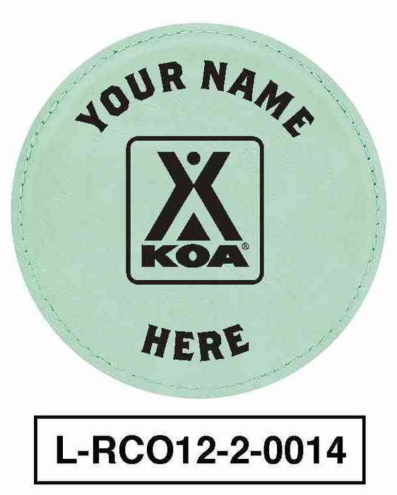 KOA LEATHERETTE ROUND COASTER SET of 6