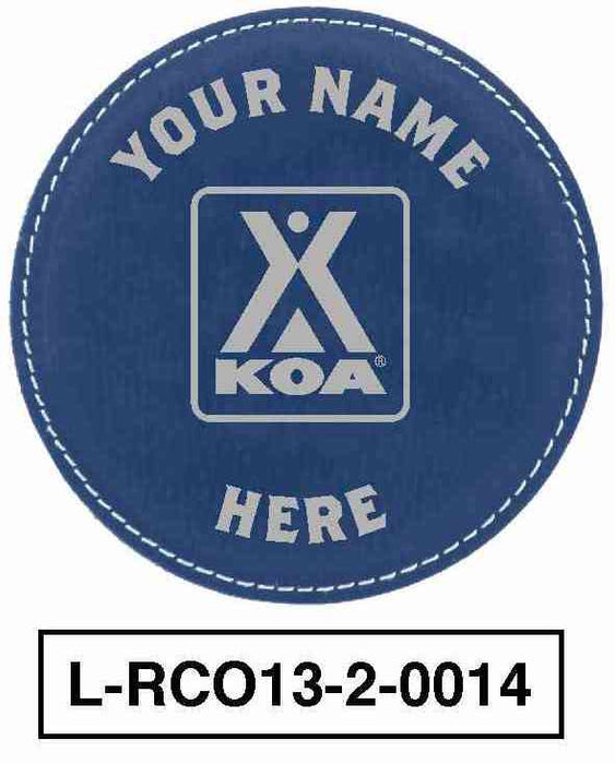 KOA LEATHERETTE ROUND COASTER SET of 6