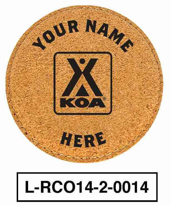 KOA LEATHERETTE ROUND COASTER SET of 6