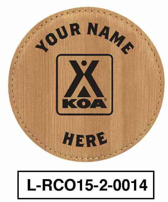 KOA LEATHERETTE ROUND COASTER SET of 6