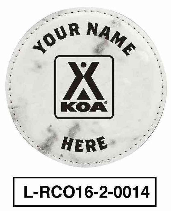 KOA LEATHERETTE ROUND COASTER