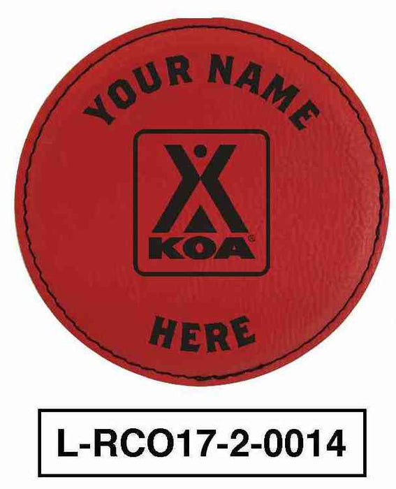 KOA LEATHERETTE ROUND COASTER