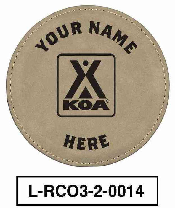 KOA LEATHERETTE ROUND COASTER SET of 6