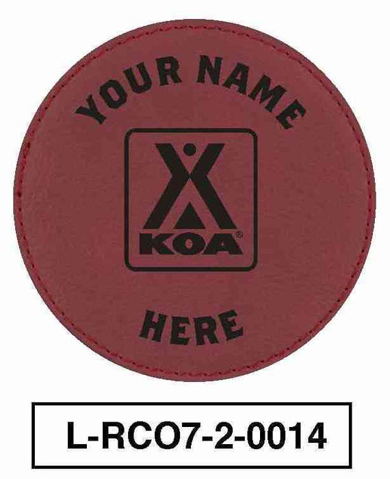 KOA LEATHERETTE ROUND COASTER SET of 6
