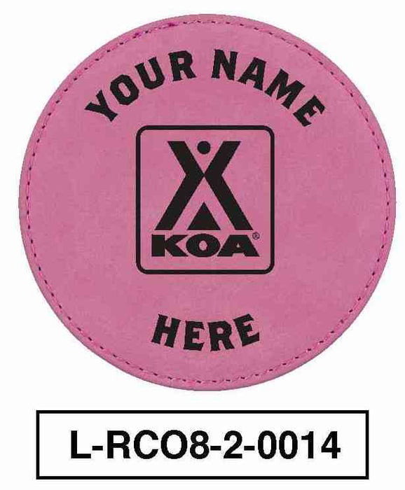 KOA LEATHERETTE ROUND COASTER SET of 6