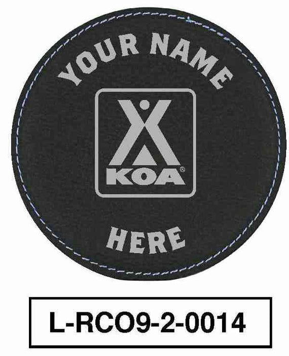 KOA LEATHERETTE ROUND COASTER SET of 6