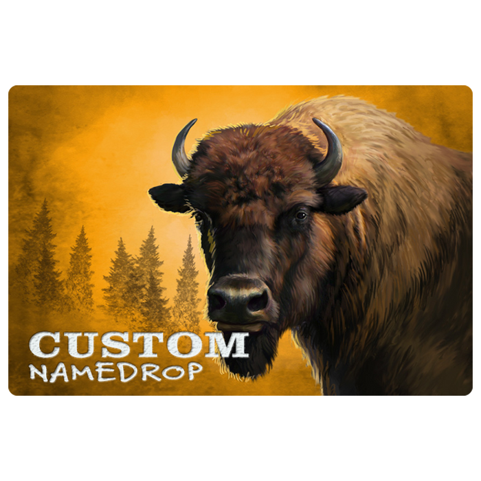 Portrait Namedrop Wood Magnet