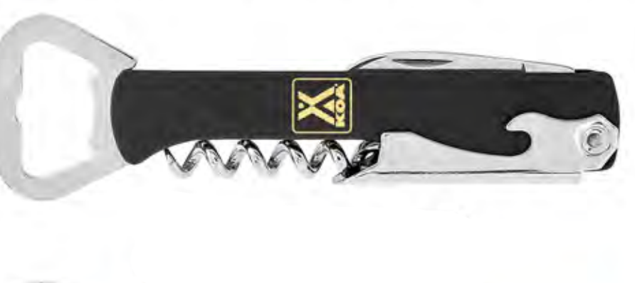 KOA Leatherette Corkscrew Bottle Opener