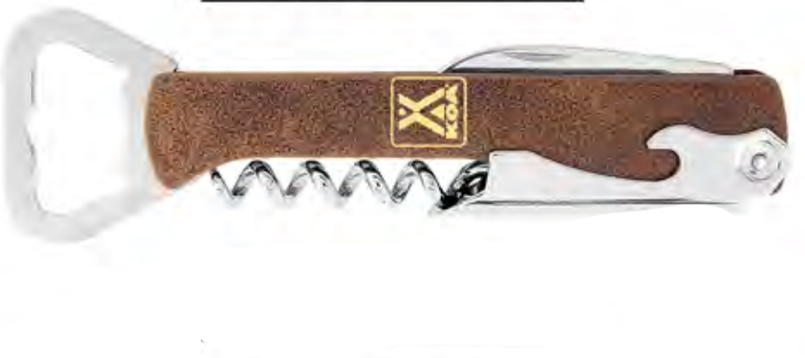 KOA Leatherette Corkscrew Bottle Opener