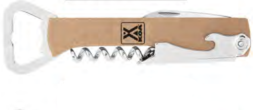 KOA Leatherette Corkscrew Bottle Opener