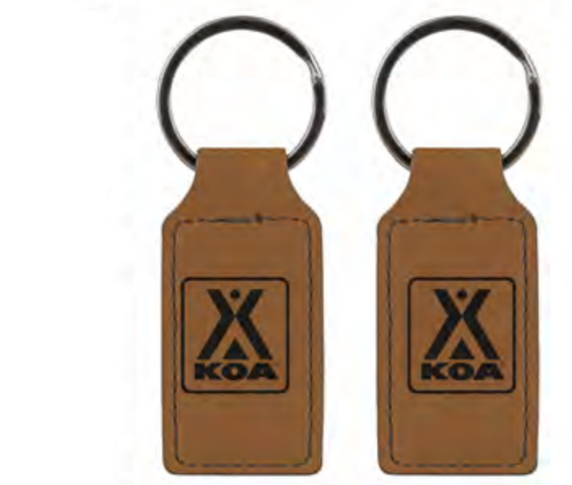 KOA Logo Leatherette Keychain