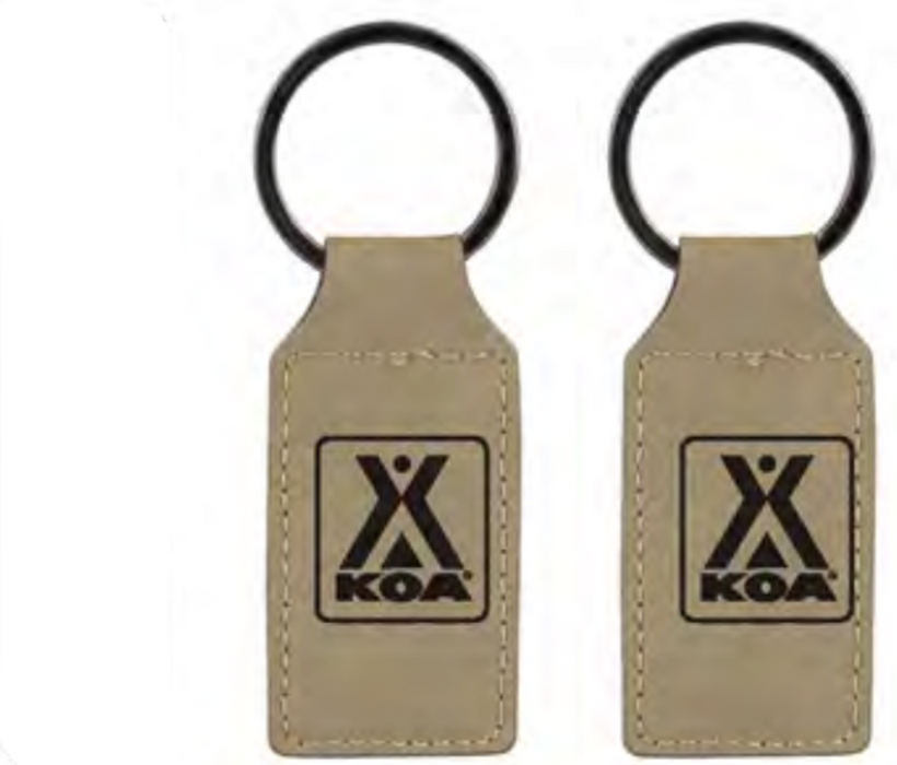 KOA Logo Leatherette Keychain