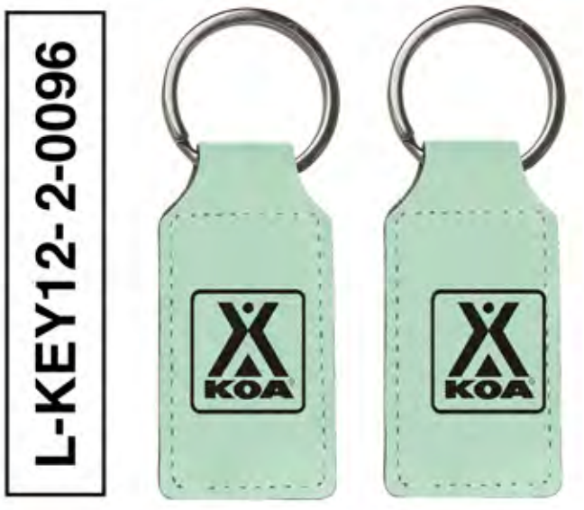 KOA Logo Leatherette Keychain