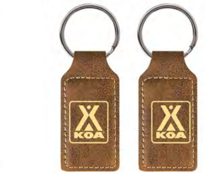 KOA Logo Leatherette Keychain
