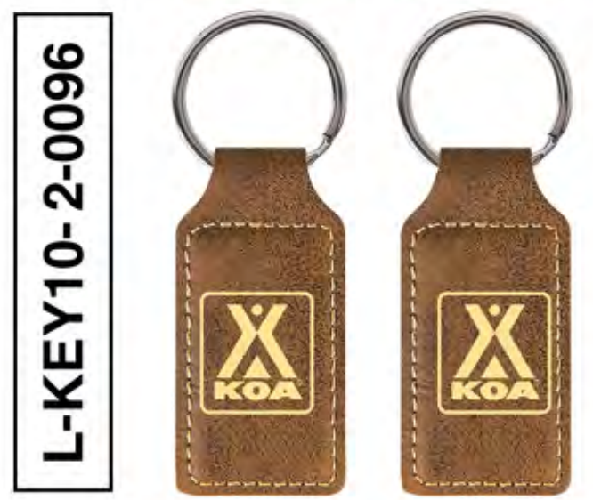 KOA Logo Leatherette Keychain